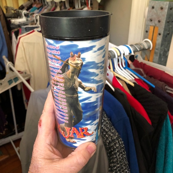 🔴COPY - STAR WARS COLLECTIBLE JAR JAR TRAVEL MUG NWT - Picture 7 of 8